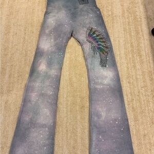 Women's Multicolor fold over yoga pants